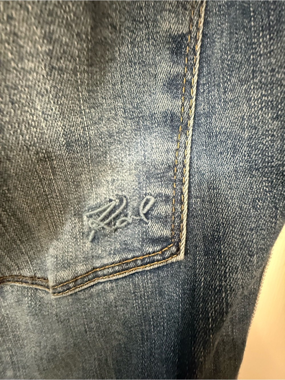 Karl Lagerfeld Blue Skinny Jeans with White Logo Side Tape size 14 - Picture 3 of 6